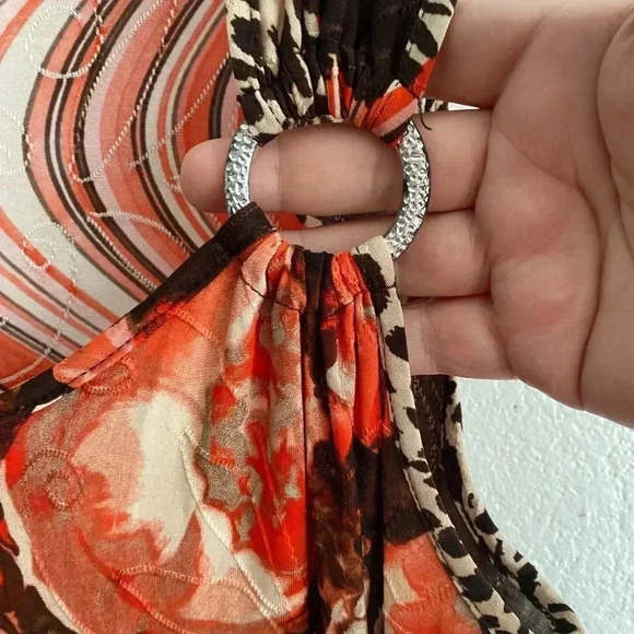 💥Lavish Retro Vibes Preowned Plus-size Multicolor Multi-Print Top - Picture 3 of 7